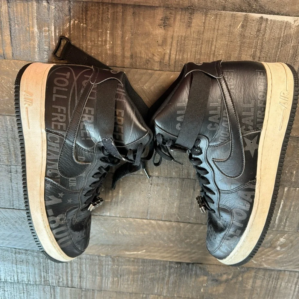 Nike Air Force 1 High ‘07 PRM Black Toll Free CU1414-001 Men’s Size 12.5